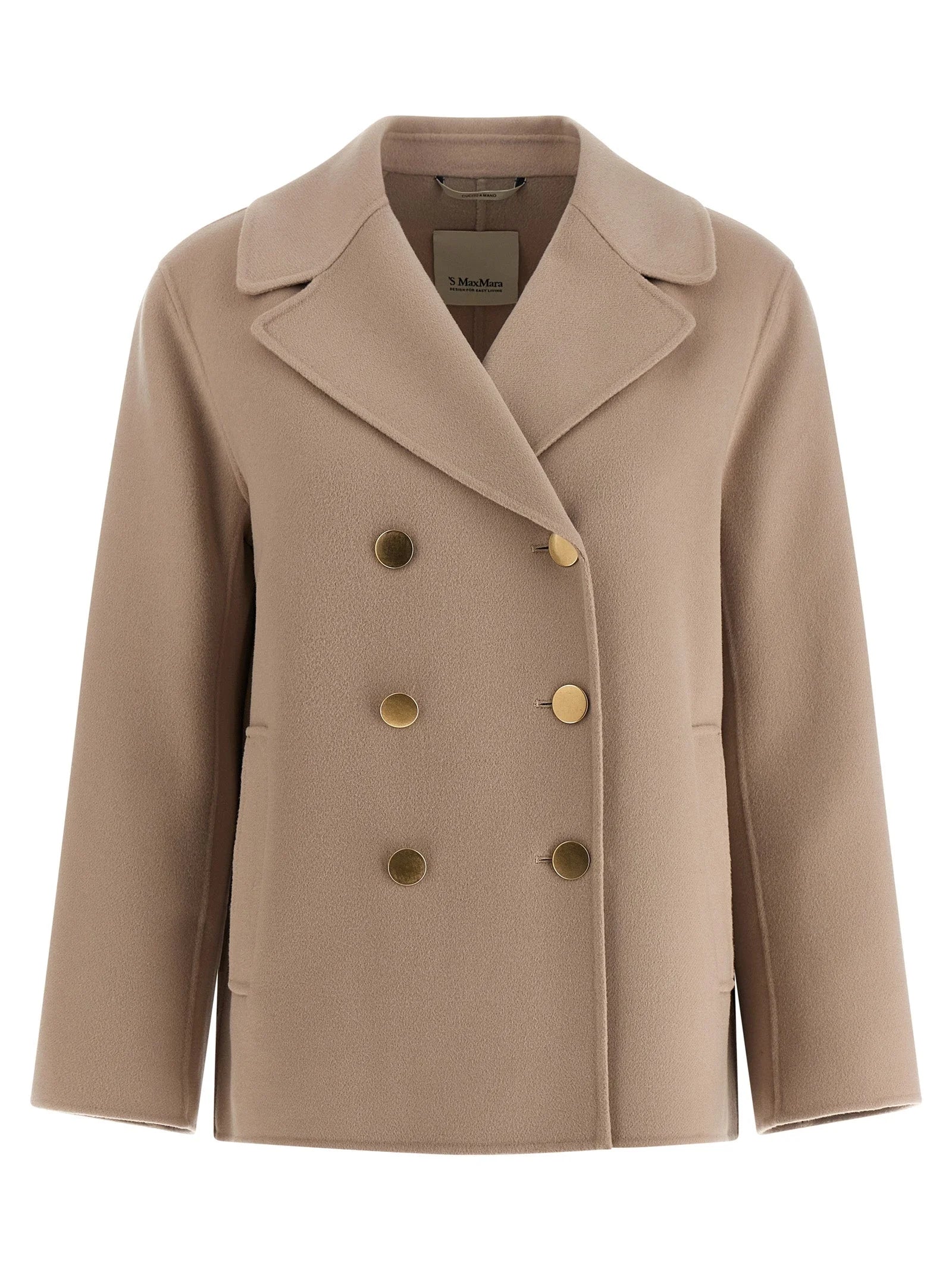 ’S Max Mara Beige Virgin Wool Blazer