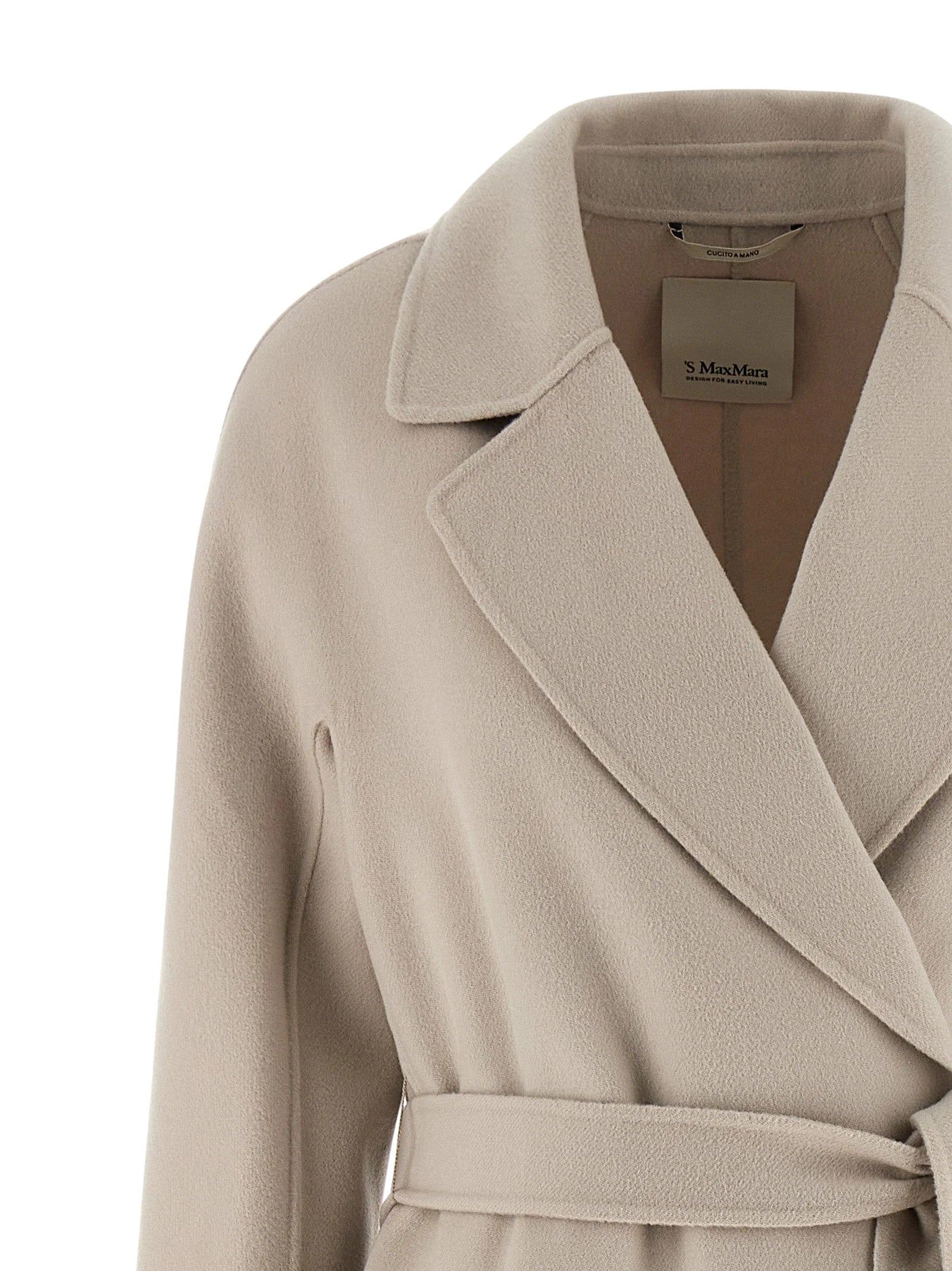 ’S Max Mara Beige Virgin Wool Coat