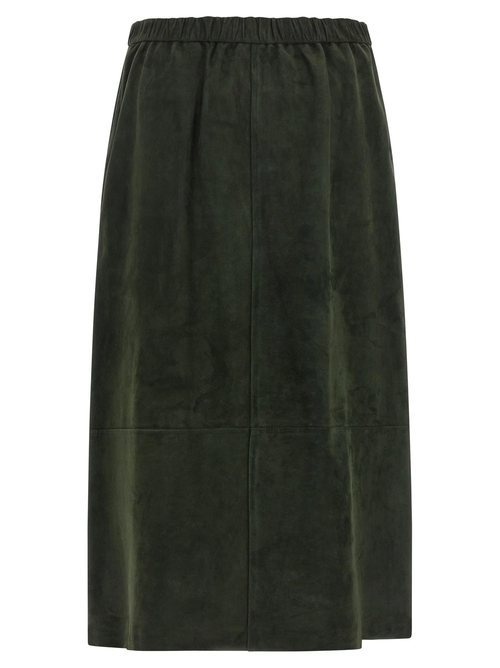 ’S Max Mara Bicolor Lamb Leather Midi Skirt