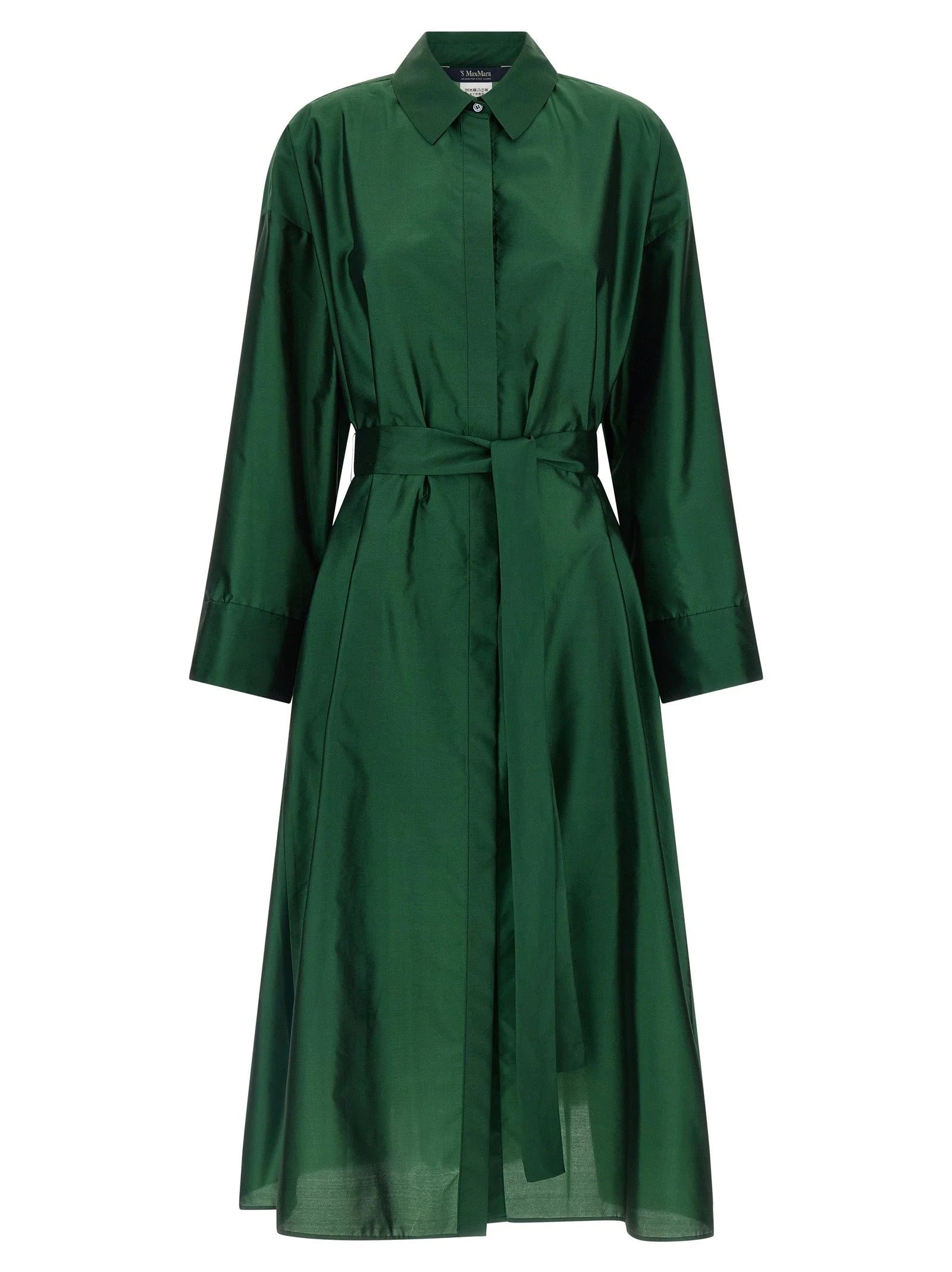 ’S Max Mara Bicolor Polyester Midi Dress