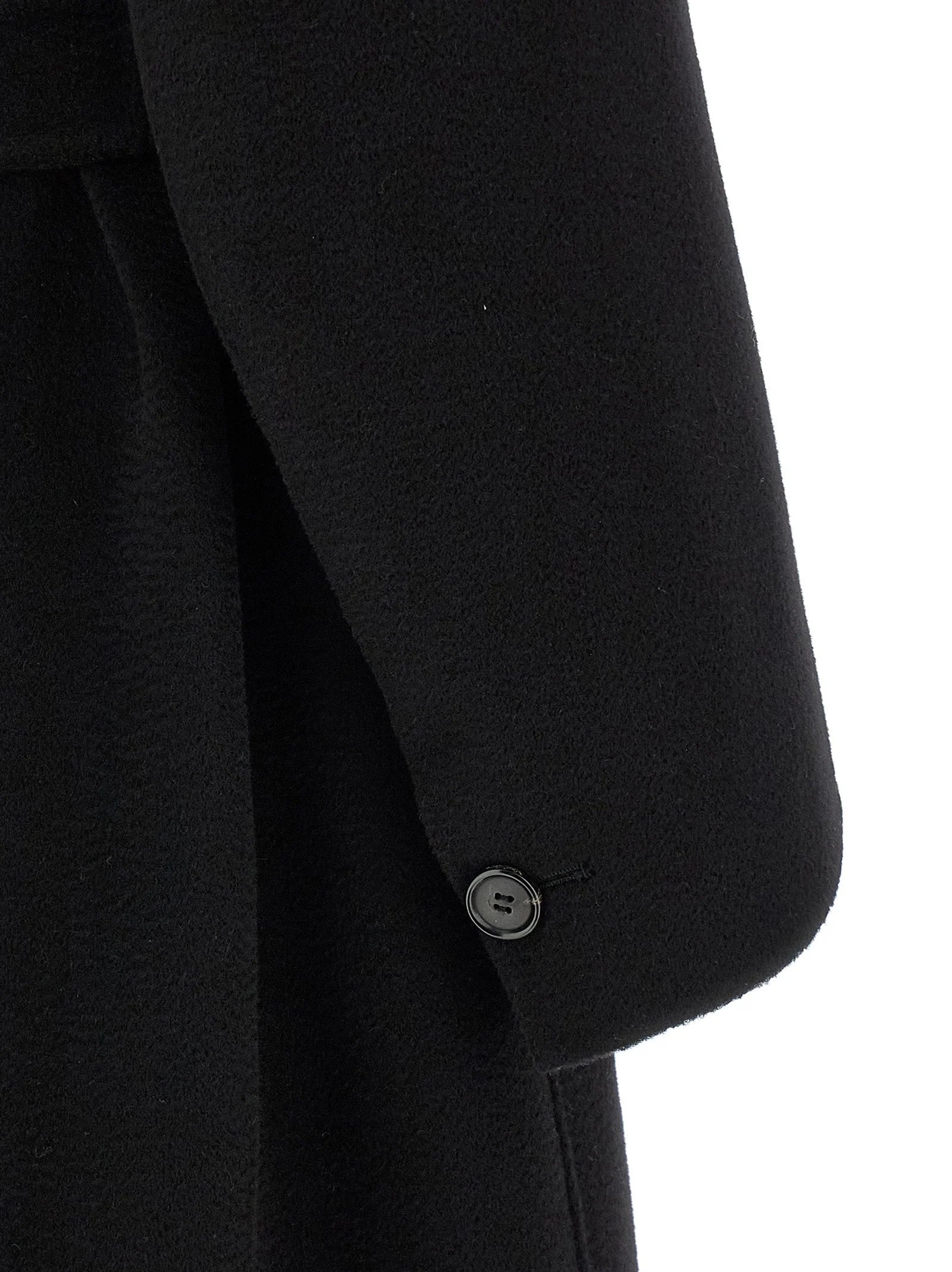 ’S Max Mara Black Virgin Wool Coat