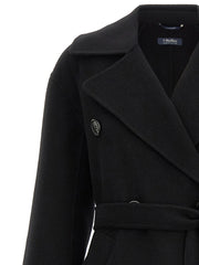 ’S Max Mara Black Virgin Wool Coat