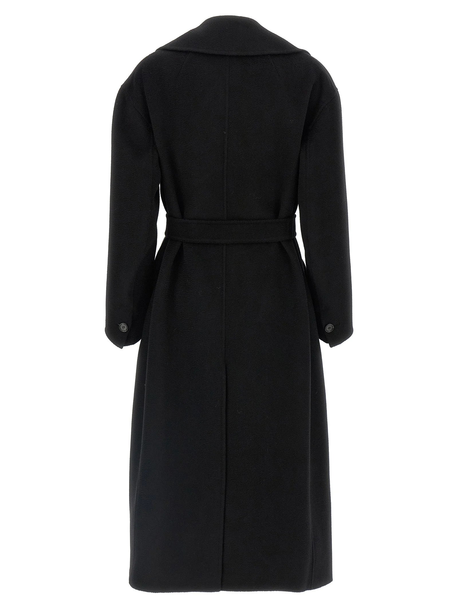 ’S Max Mara Black Virgin Wool Coat