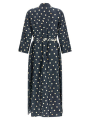 ’S Max Mara Blue Silk Midi Dress - IT42