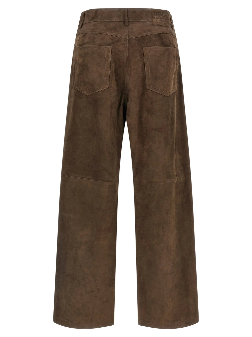 ’S Max Mara Brown Lamb Leather Casual Pants