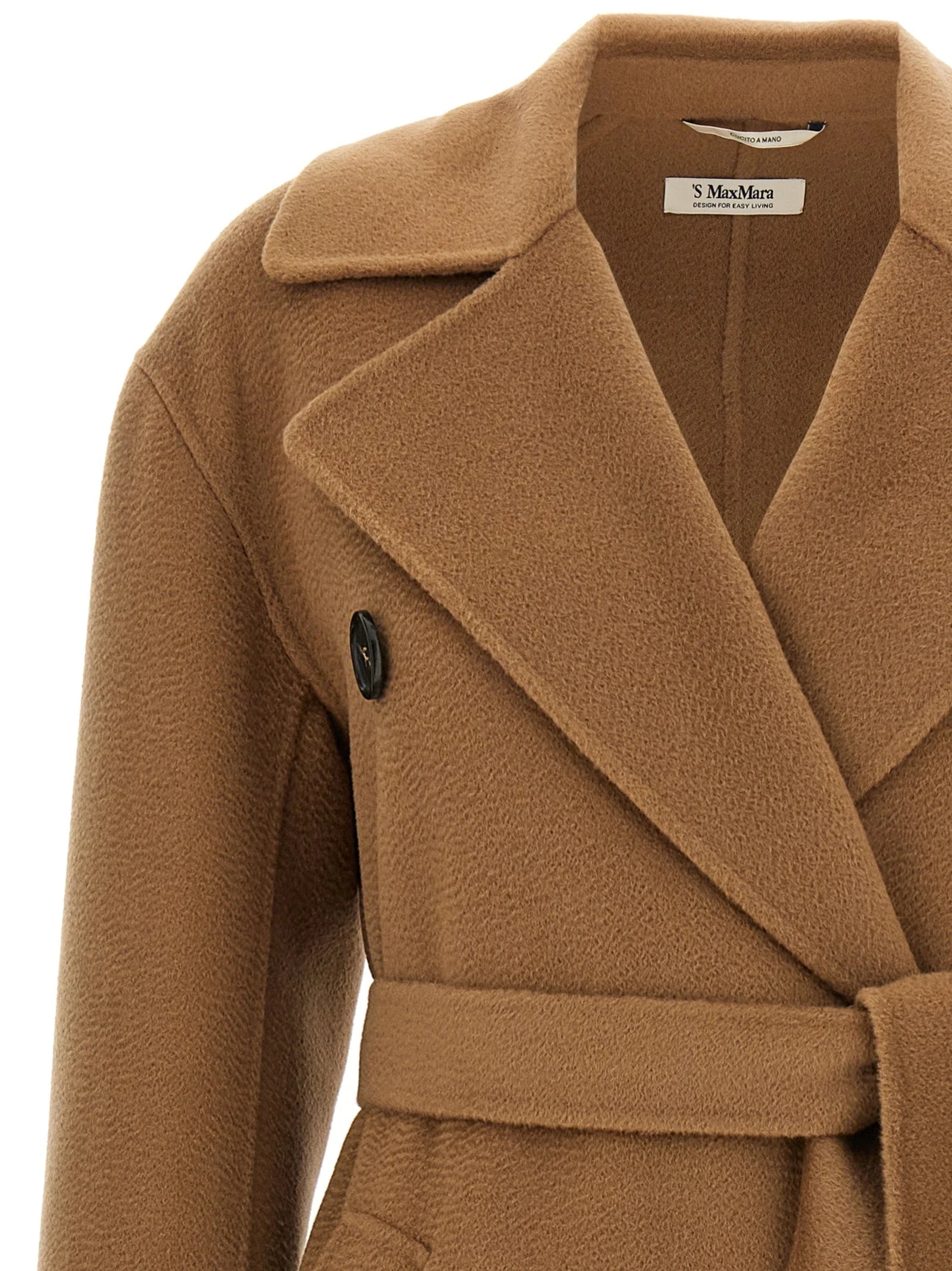 ’S Max Mara Brown Virgin Wool Coat - IT46