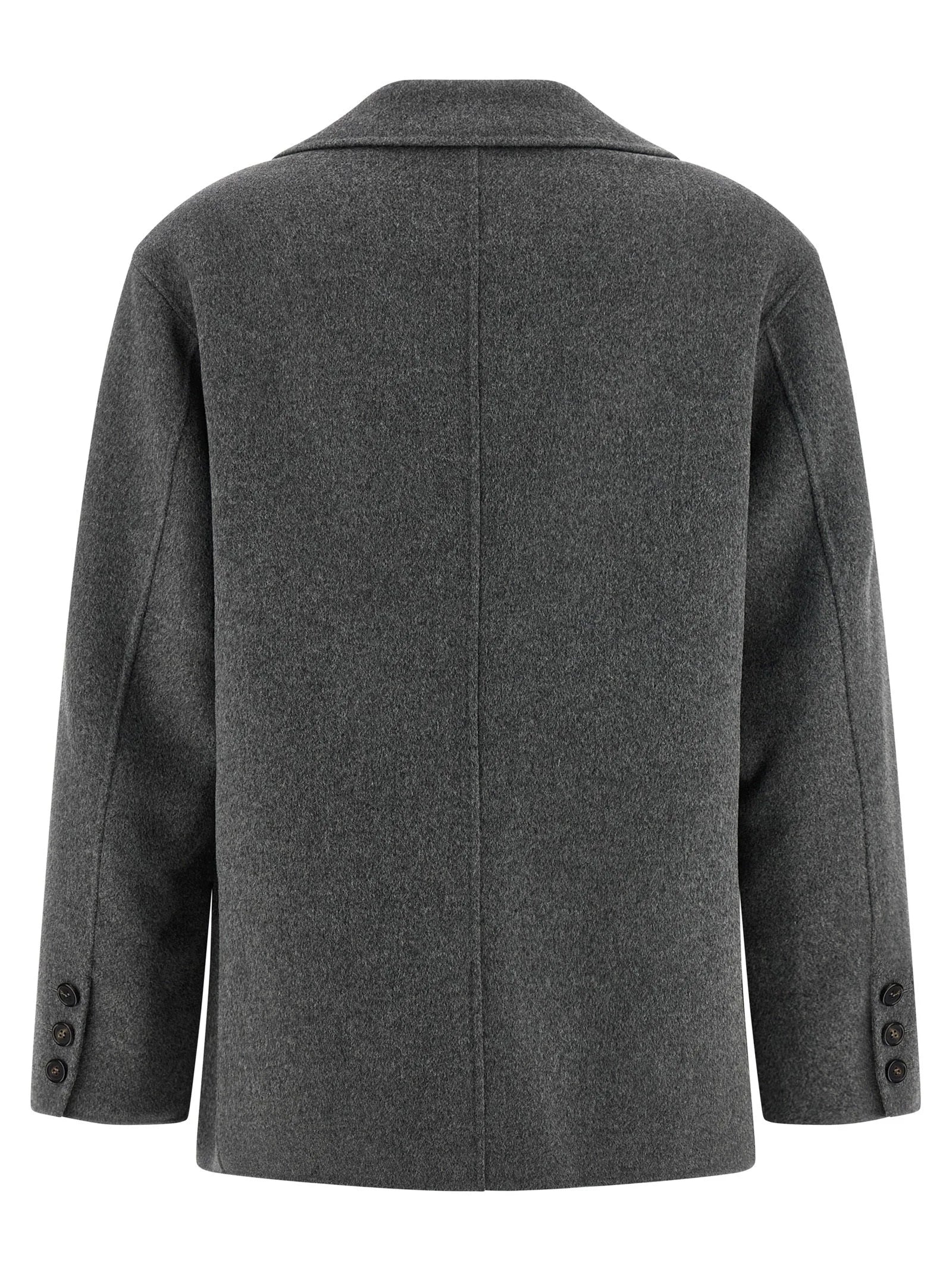 ’S Max Mara Gray Virgin Wool Blazer