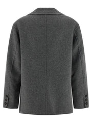 ’S Max Mara Gray Virgin Wool Blazer