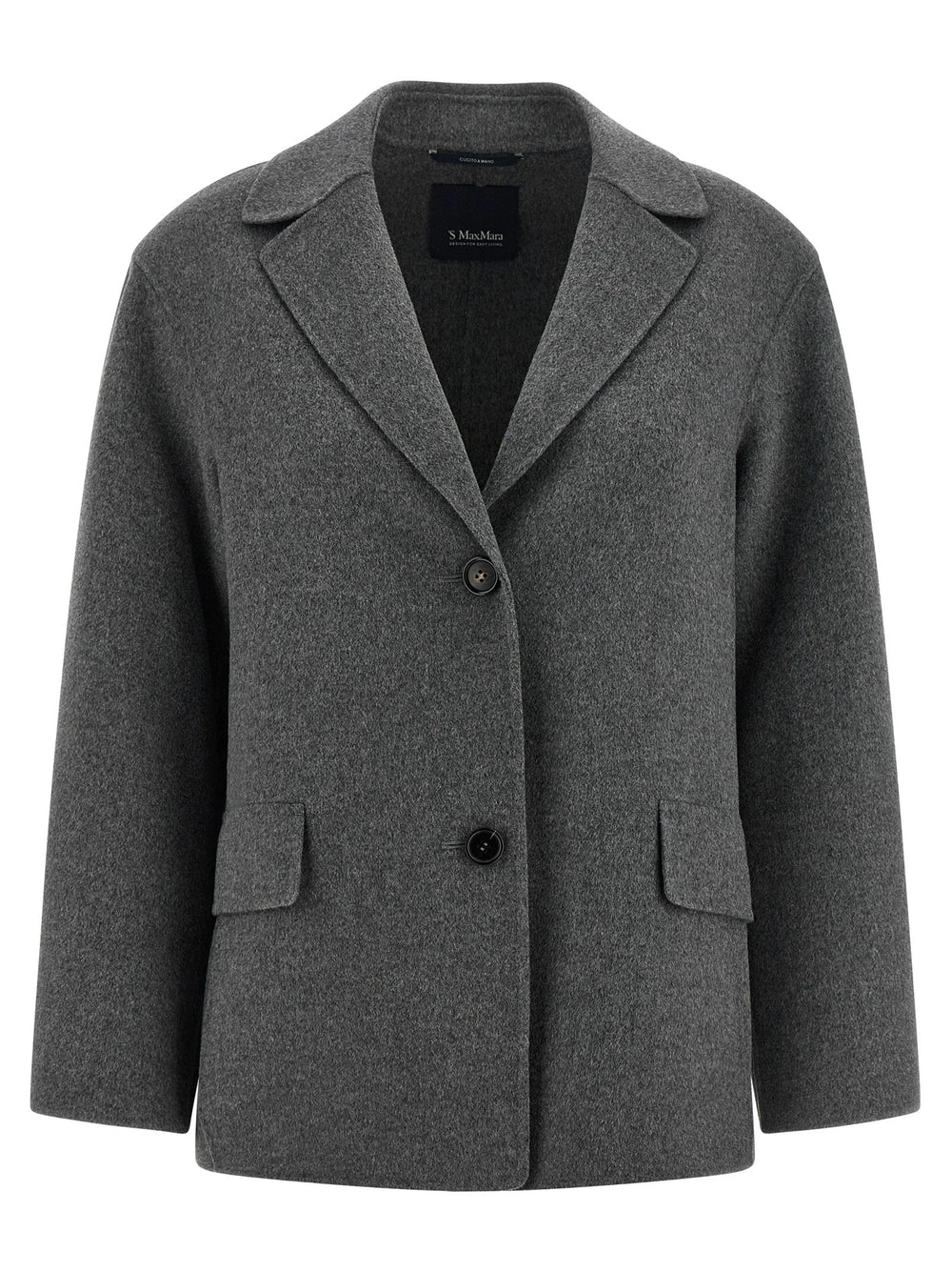 ’S Max Mara Gray Virgin Wool Blazer