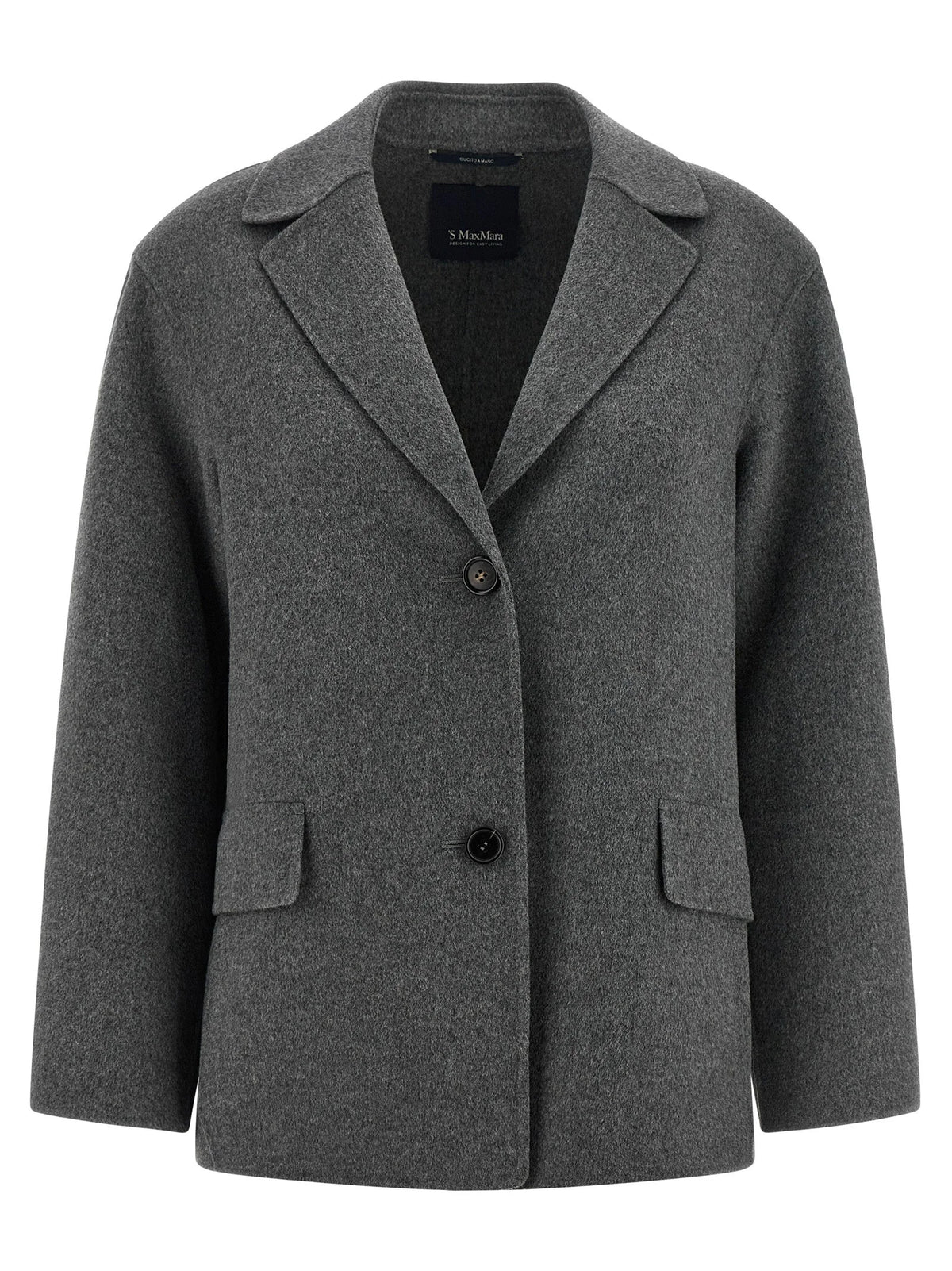 ’S Max Mara Gray Virgin Wool Blazer