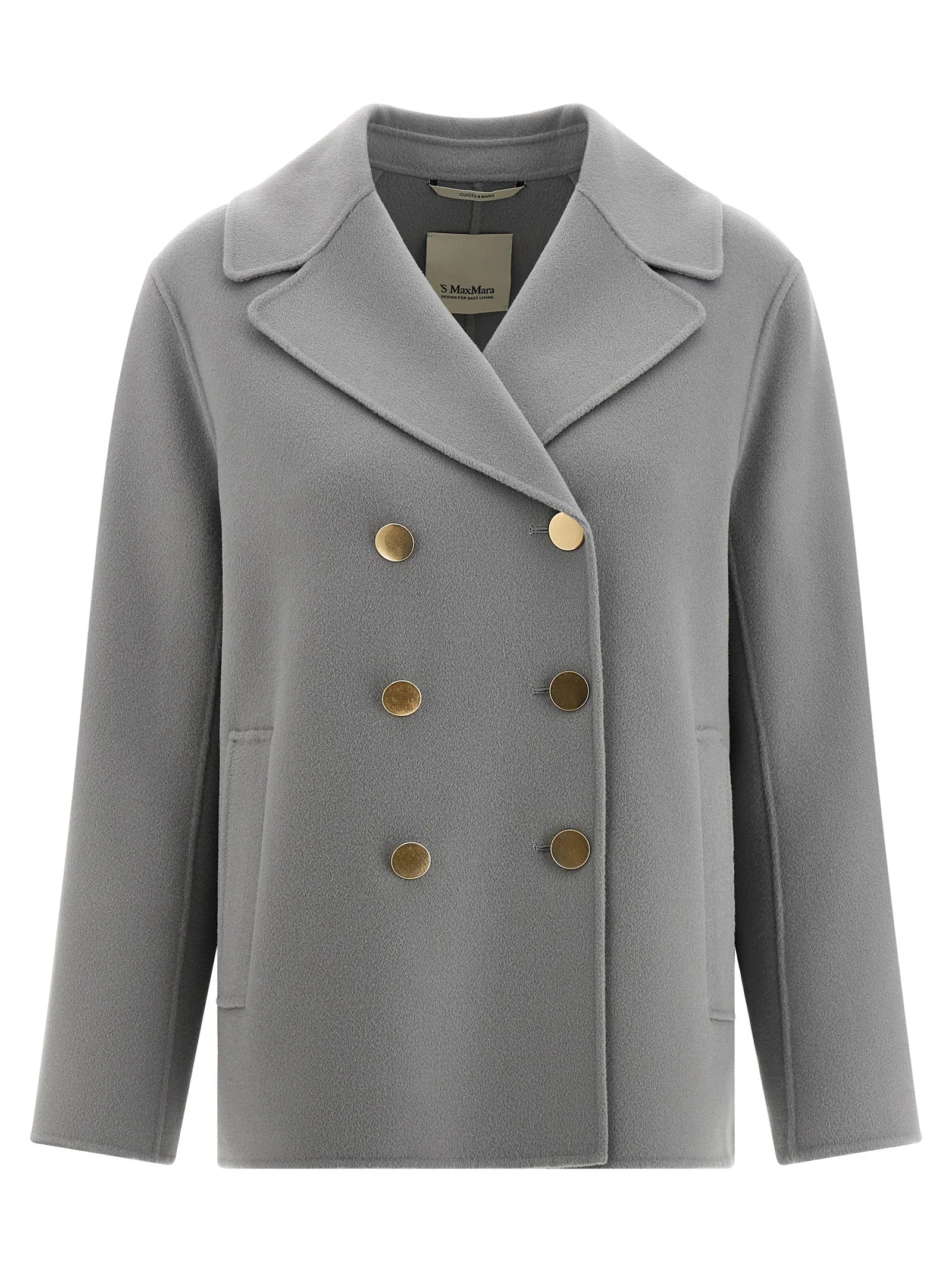 ’S Max Mara Gray Virgin Wool Blazer