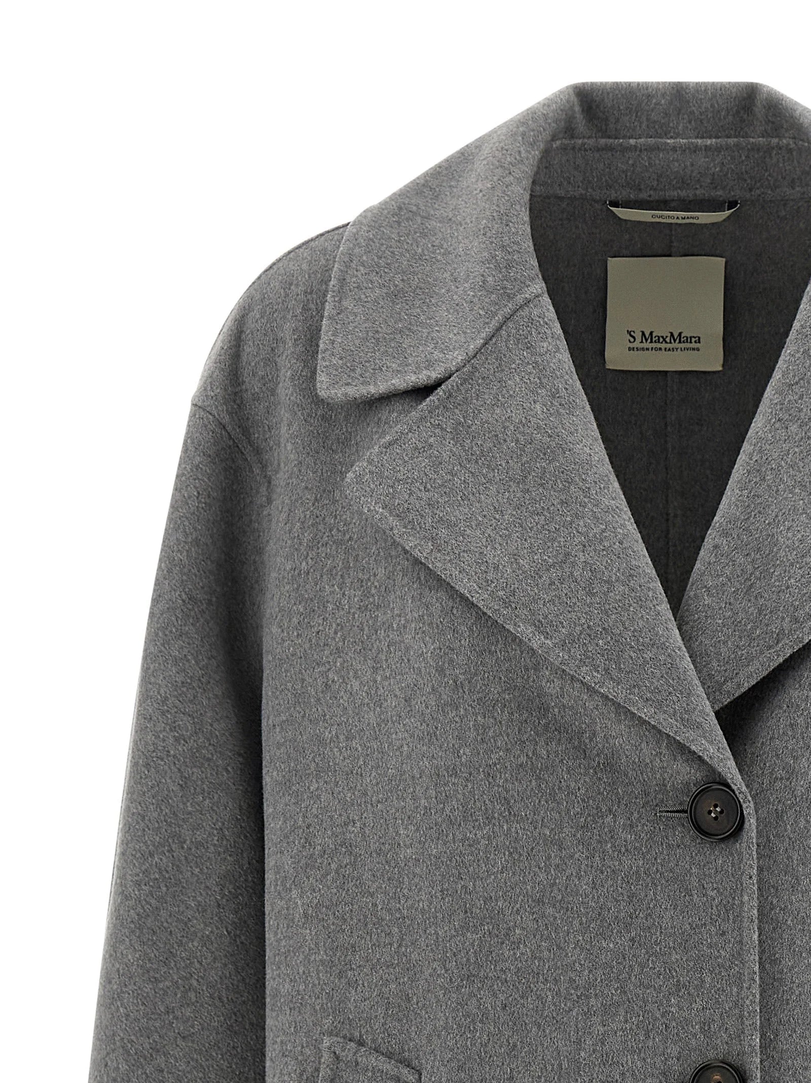 ’S Max Mara Gray Virgin Wool Coat