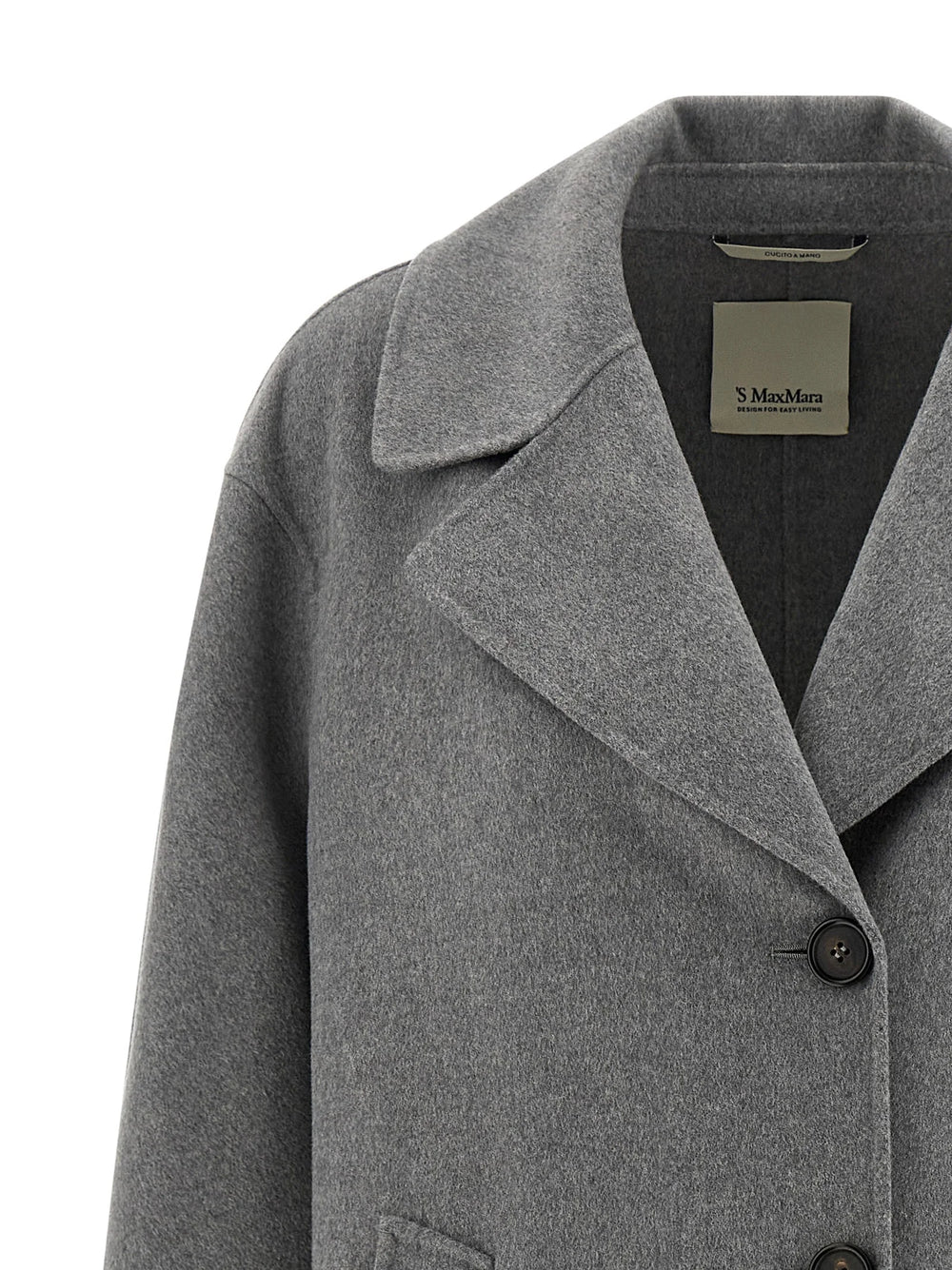 ’S Max Mara Gray Virgin Wool Coat