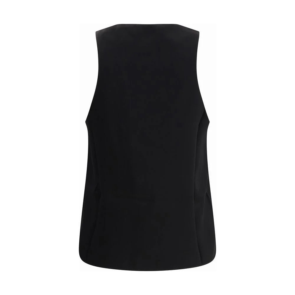 SA SU PHI Black Silk Top - IT42 | L