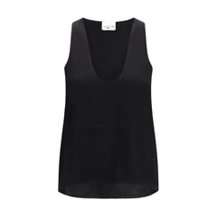 SA SU PHI Black Silk Top - IT42 | L