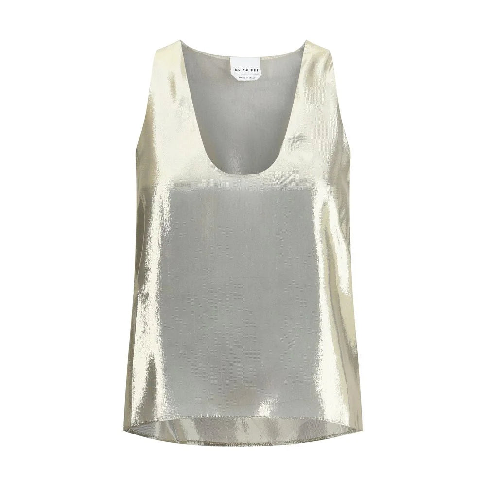 SA SU PHI Gold Silk Top - IT40 | M