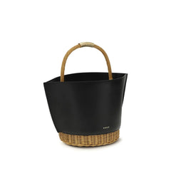 Sacai Black Calf Leather Bos Taurus Shoulder Bag