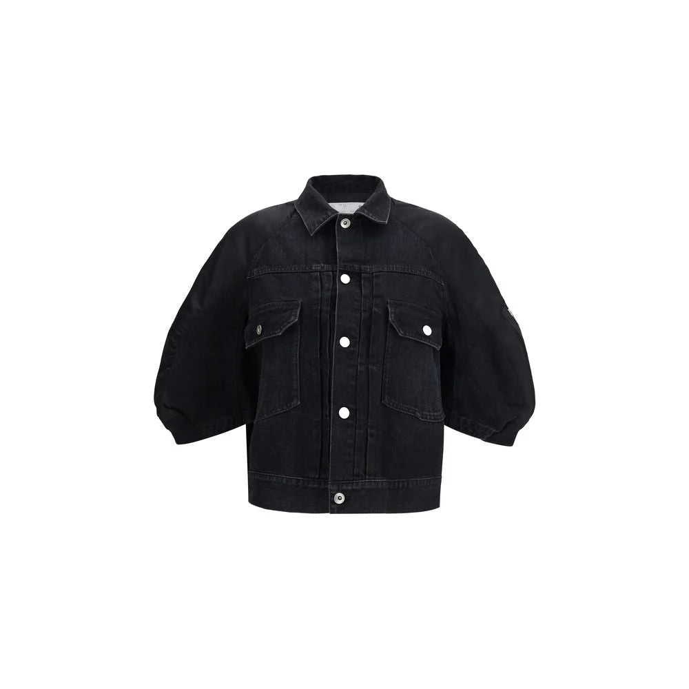 Sacai Black Cotton Denim Jacket