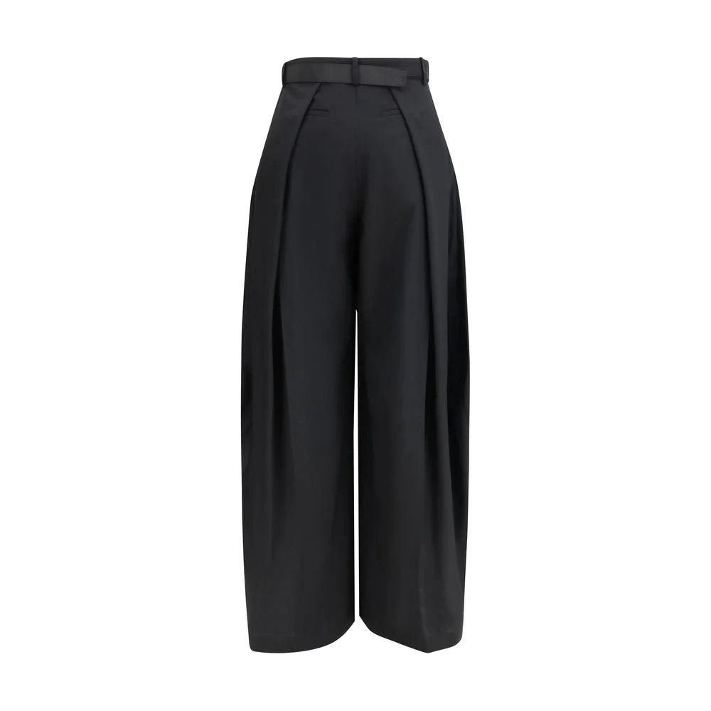 Sacai Black Polyester Casual Pants - 1