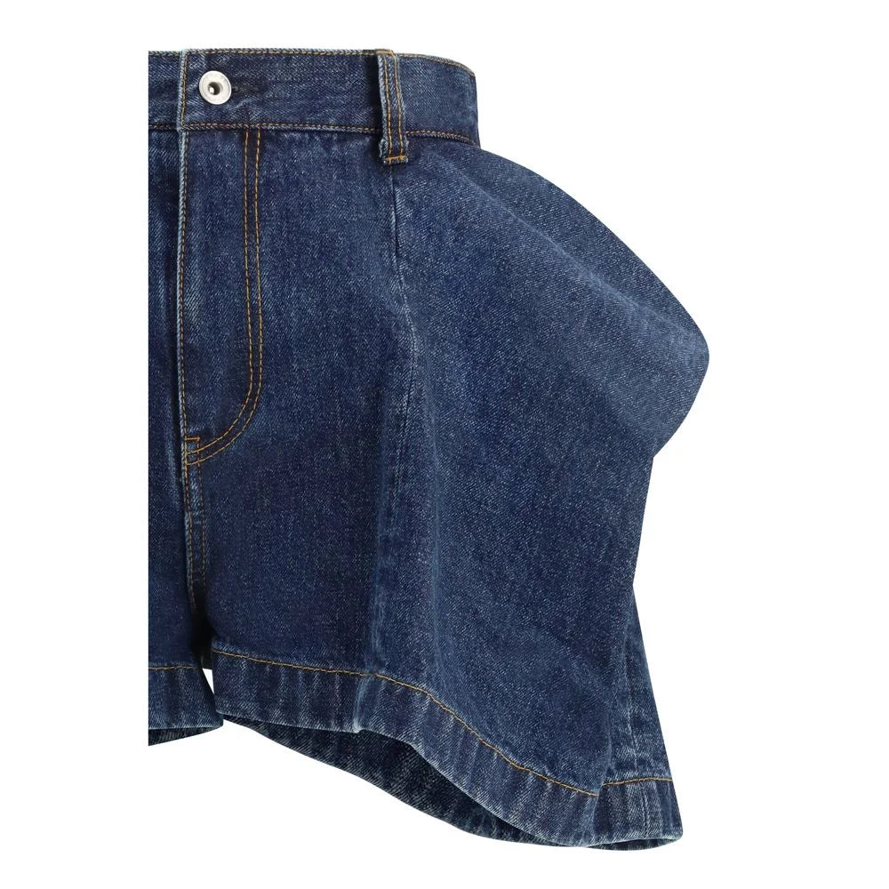 Sacai Blue Cotton Bermuda Shorts - 1