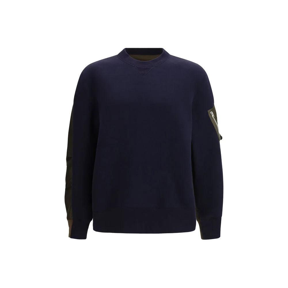 Sacai Blue Cotton Sweatshirt