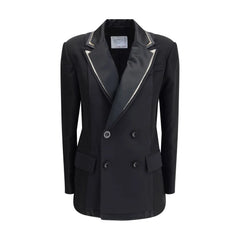 Sacai Double-breasted Blazer with double revers - 2 - Coats & Jackets