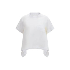 Sacai White Cotton T-Shirt - 1