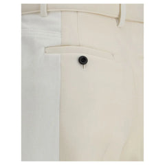 Sacai White Polyester Casual Pants - 1