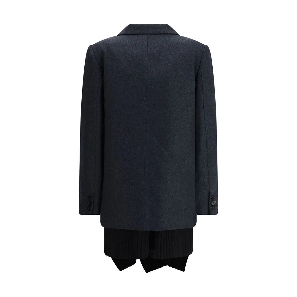 Sacai Wool Melton and Wool Knit Jacket - 3