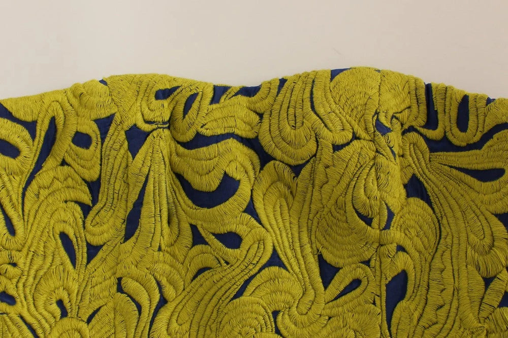 Sachin & Babi Blue Yellow Strapless Bubble Mini Shift Dress - Dresses