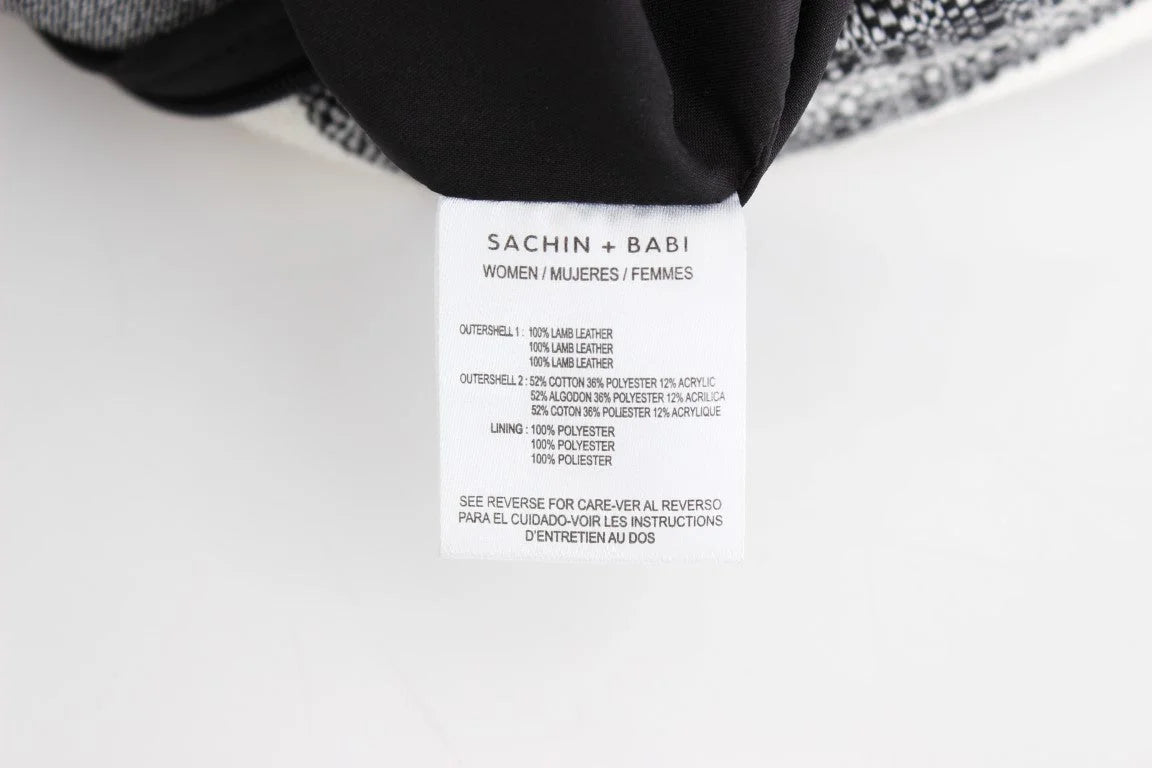 Sachin & Babi Gray Black Liza Leather Straight Pencil - S - Skirts