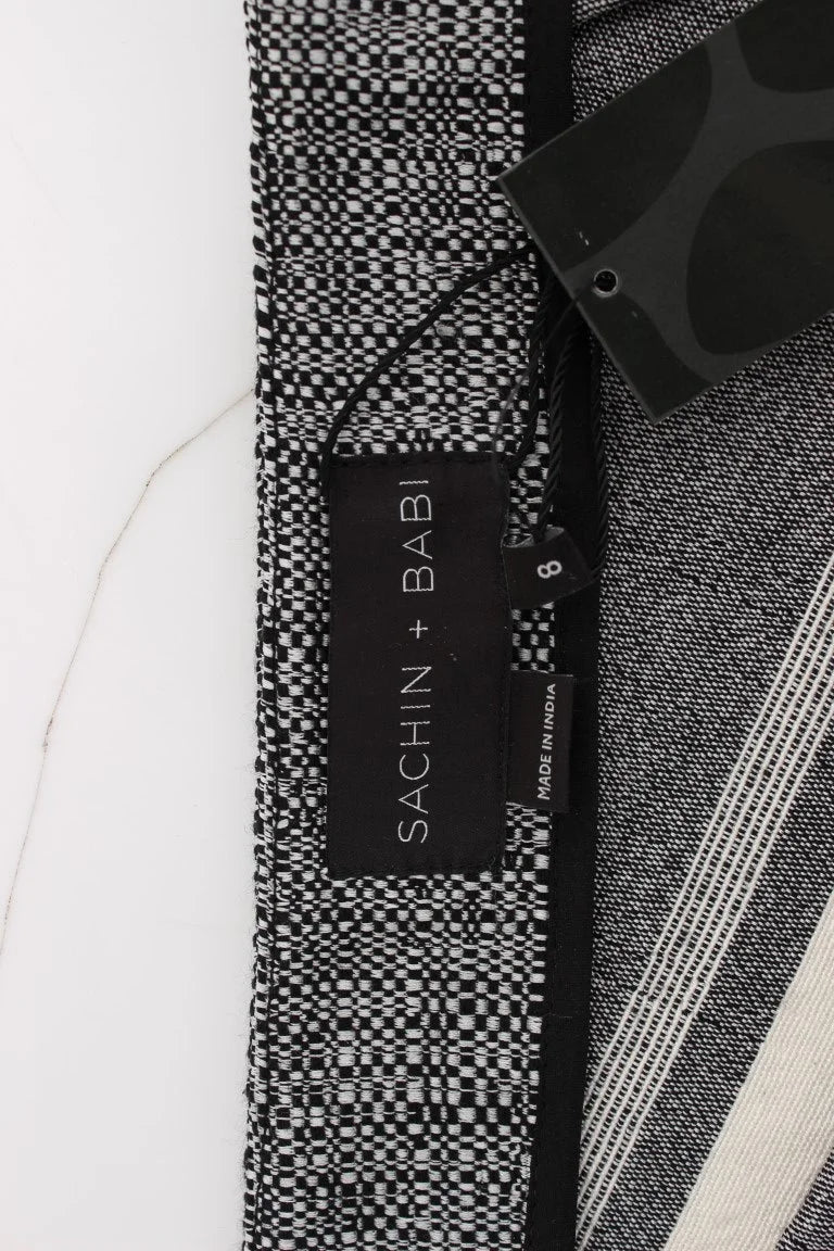 Sachin & Babi Gray Black Liza Leather Straight Pencil - S - Skirts