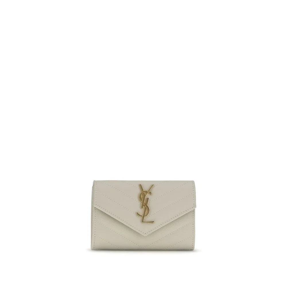 Saint Laurent Beige Calf Leather Bos Taurus Wallet