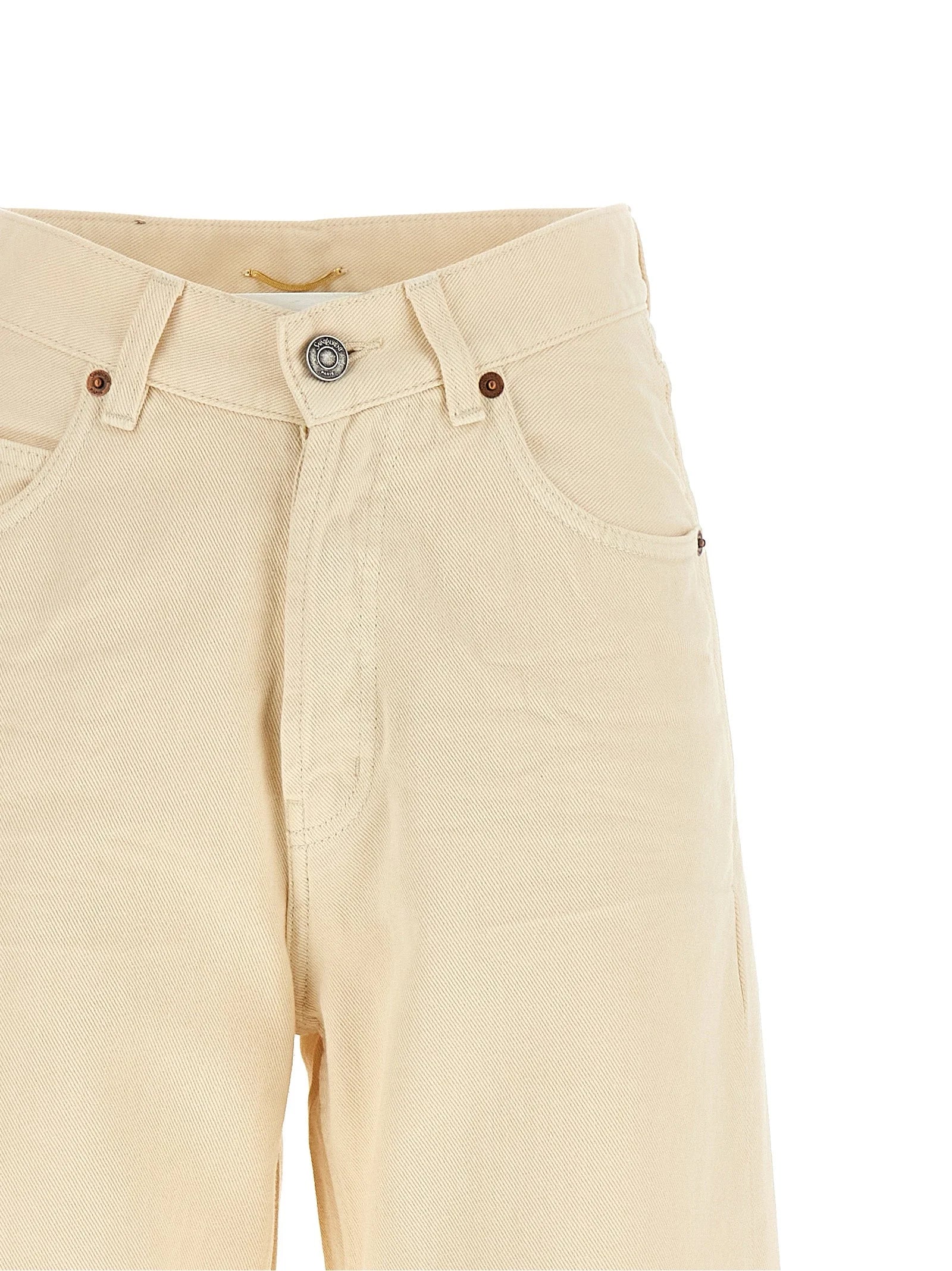Saint Laurent Beige Cotton Jeans Denim - 25