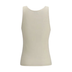Saint Laurent Beige Cotton Tank Tops