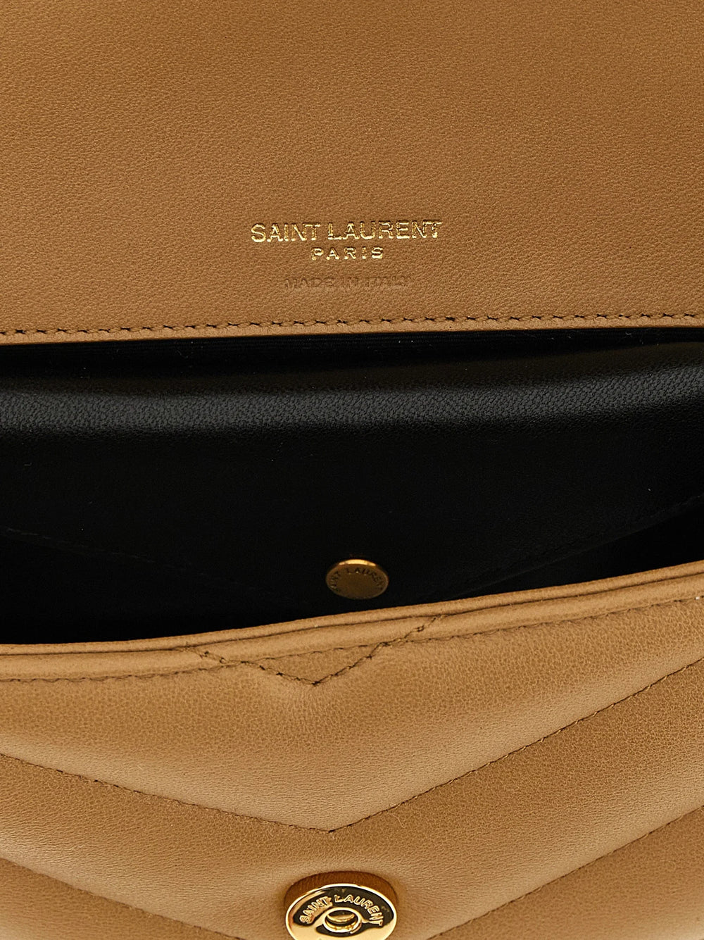 Saint Laurent Beige Lamb Leather Crossbody Bag