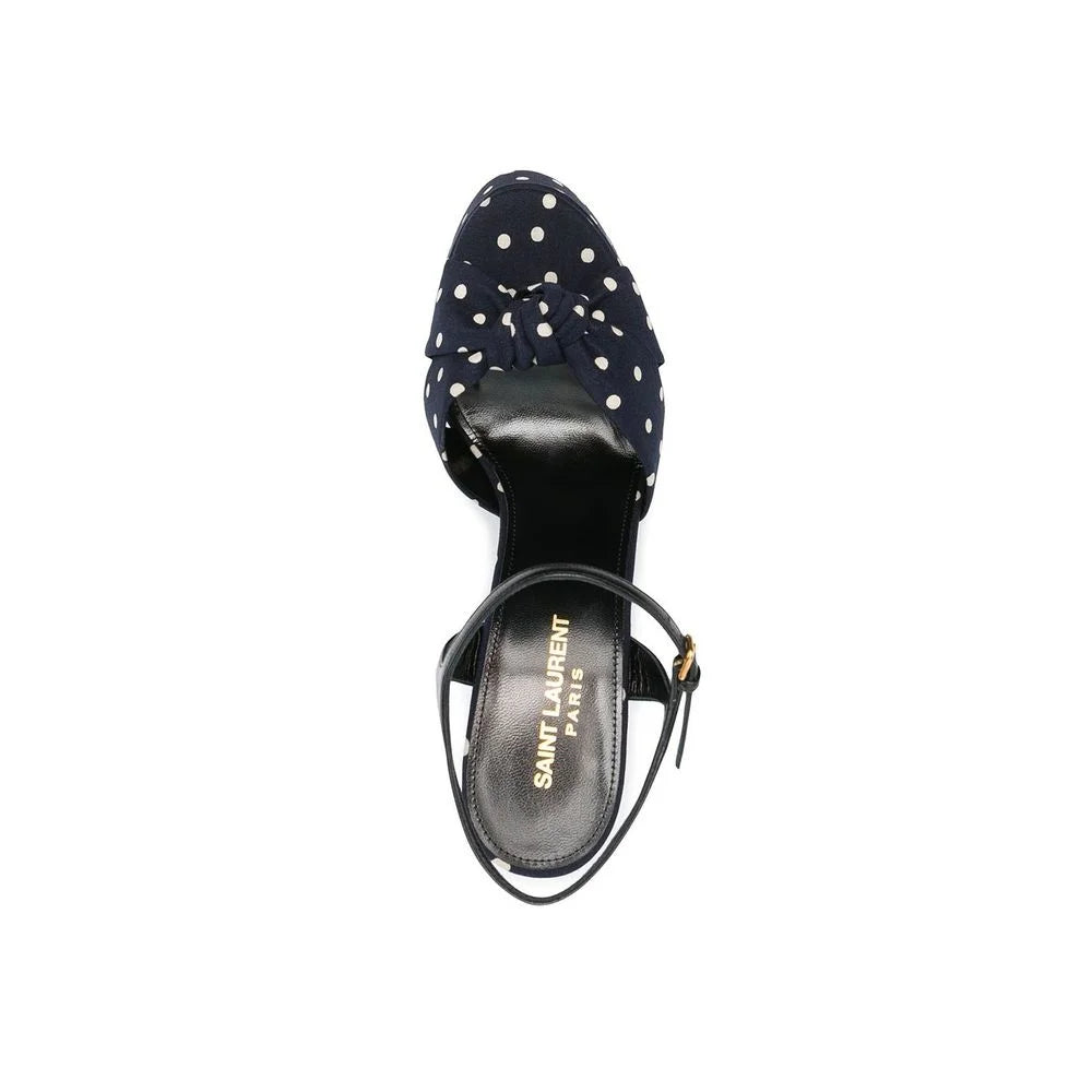 Saint Laurent Bianca Polka-Dot Sandals - EU39/US9 - Sandals