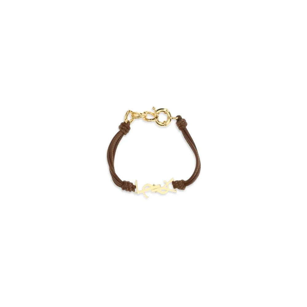 Saint Laurent Bicolor Calf Leather Bos Taurus Bracelet - M