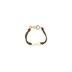 Saint Laurent Bicolor Calf Leather Bos Taurus Bracelet - M