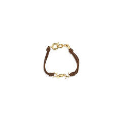Saint Laurent Bicolor Calf Leather Bos Taurus Bracelet - M