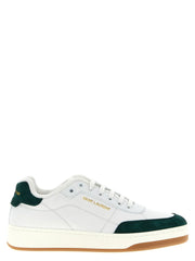 Saint Laurent Bicolor Calfskin Low Top Sneakers