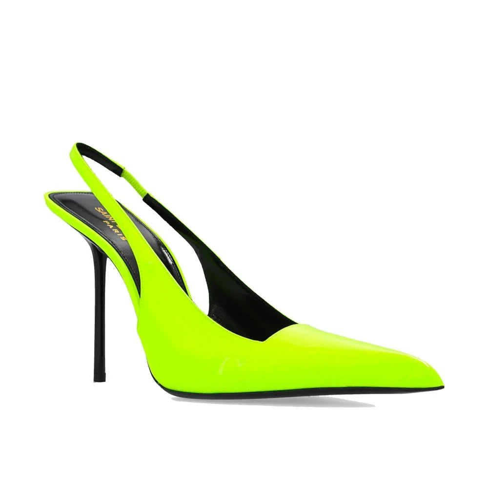 Saint Laurent Bicolor Calfskin Platform Pumps