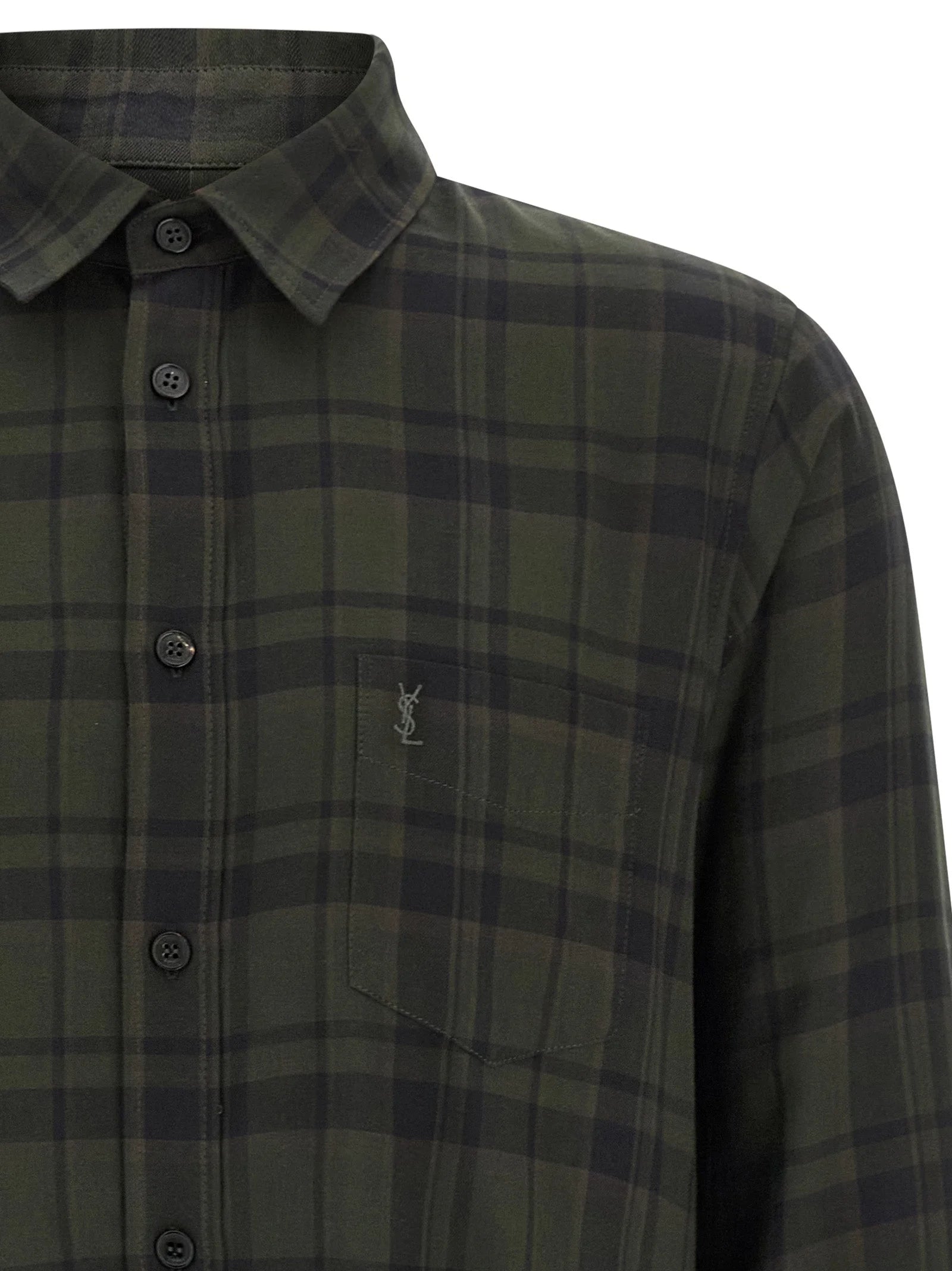 Saint Laurent Bicolor Cotton Blouse