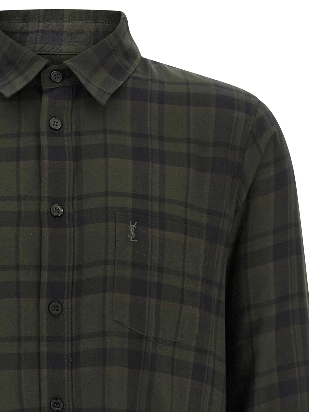 Saint Laurent Bicolor Cotton Blouse