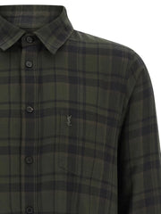 Saint Laurent Bicolor Cotton Blouse