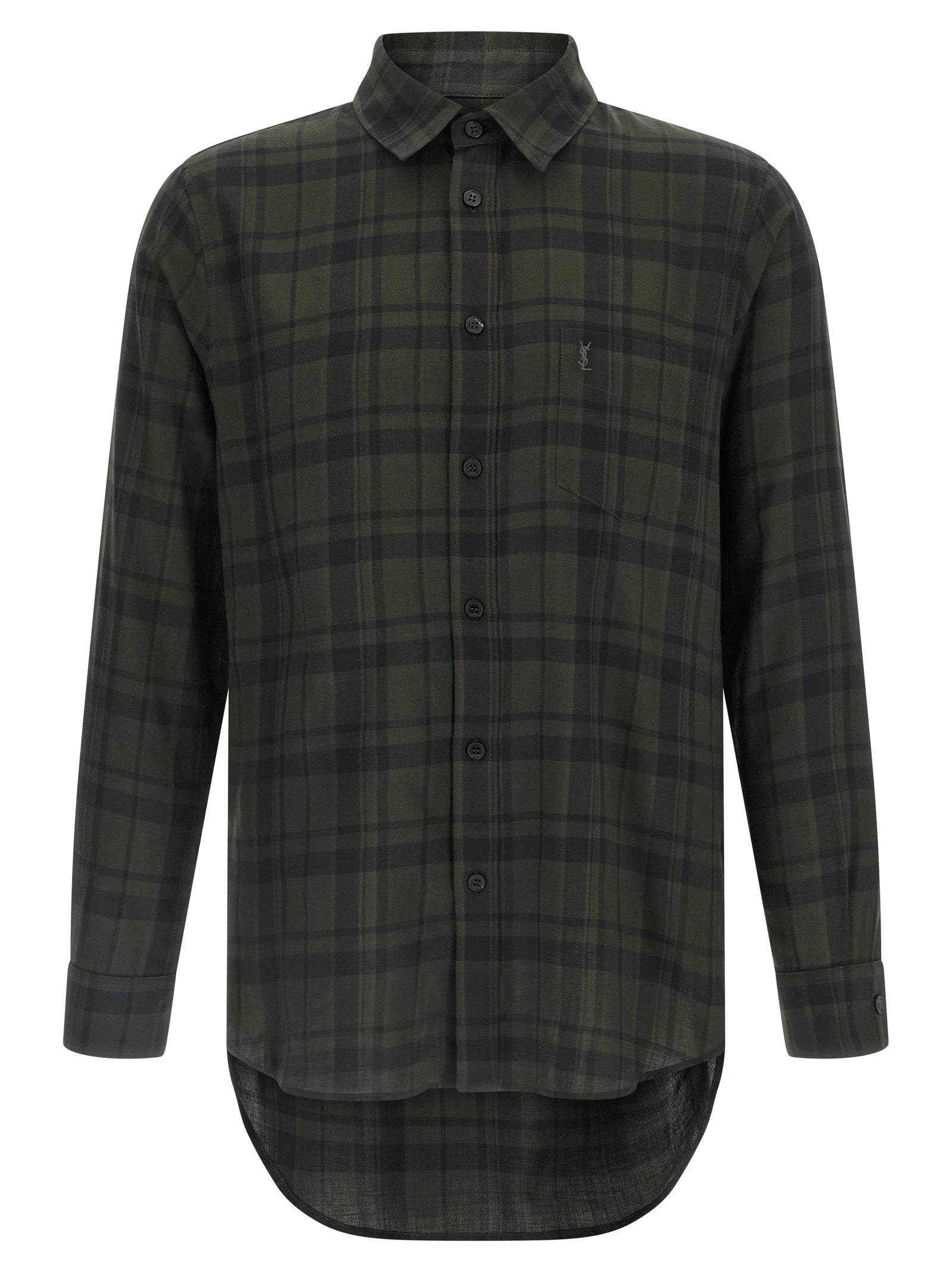 Saint Laurent Bicolor Cotton Blouse