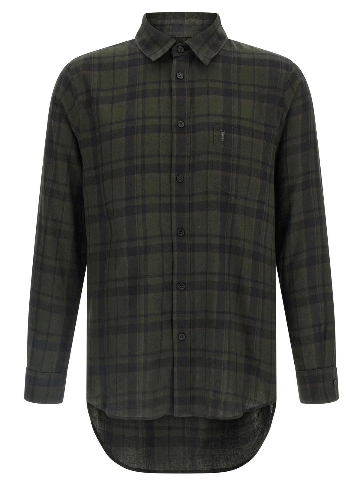 Saint Laurent Bicolor Cotton Blouse