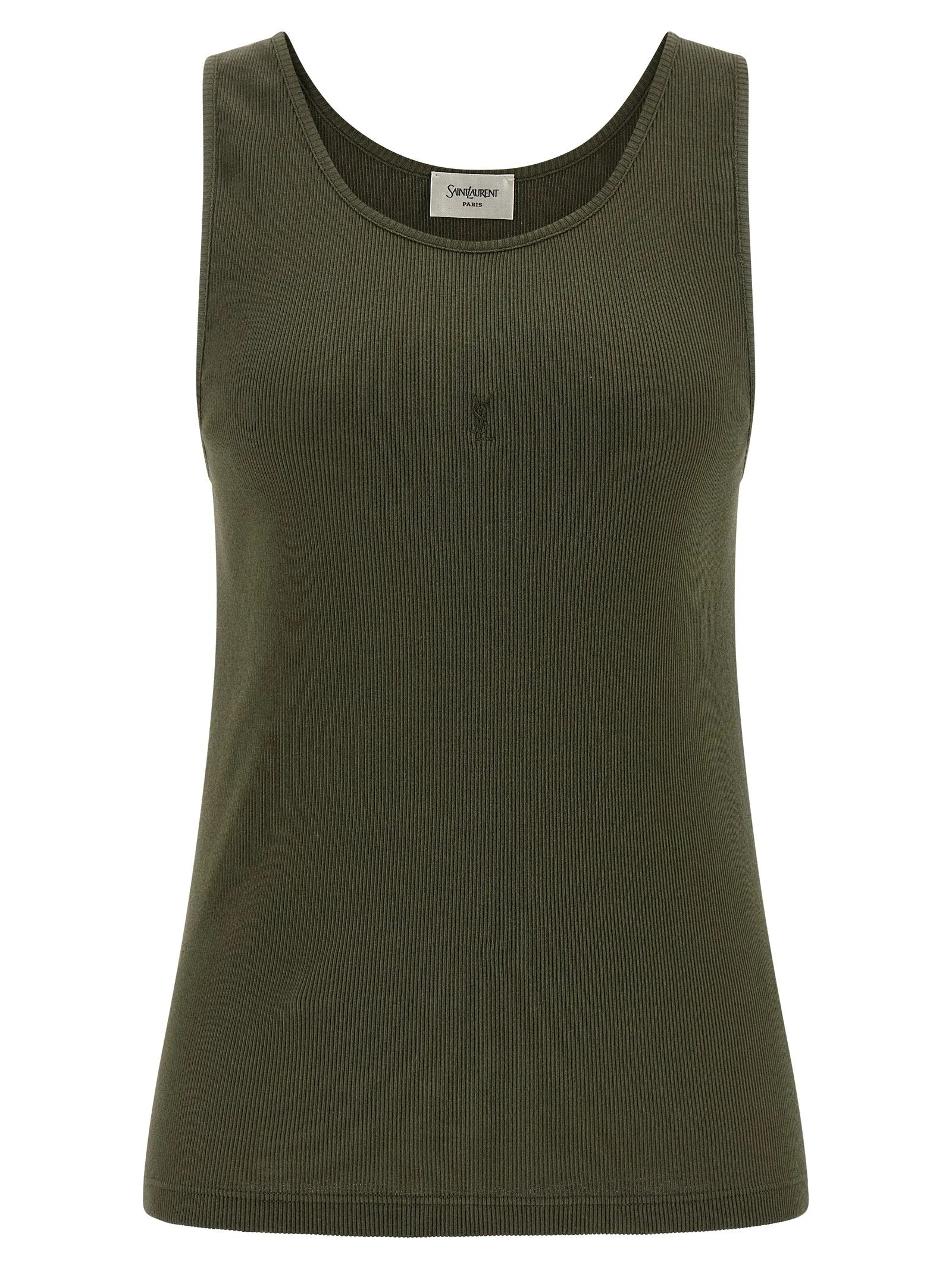 Saint Laurent Bicolor Cotton Tank Tops - M