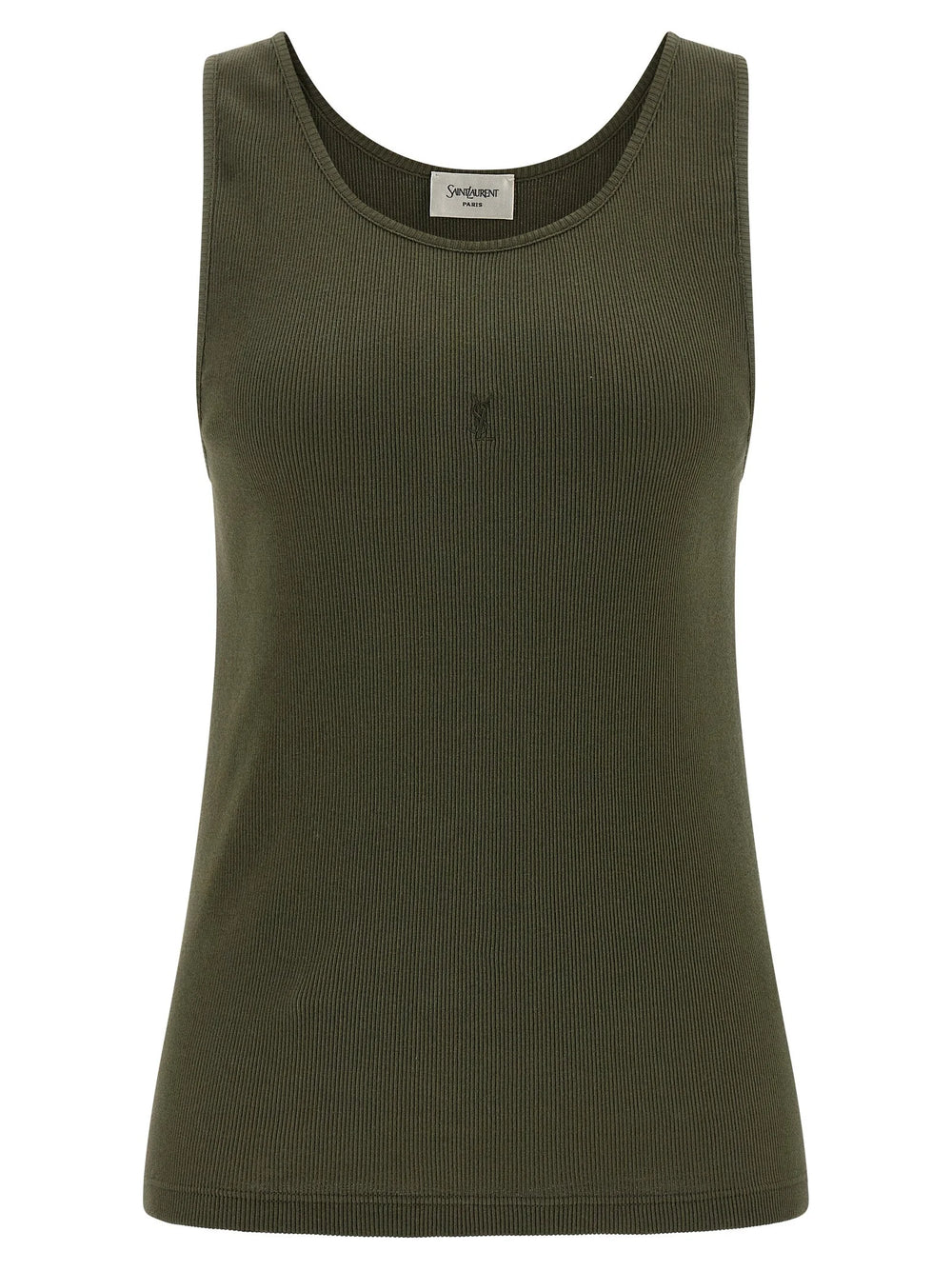 Saint Laurent Bicolor Cotton Tank Tops - M