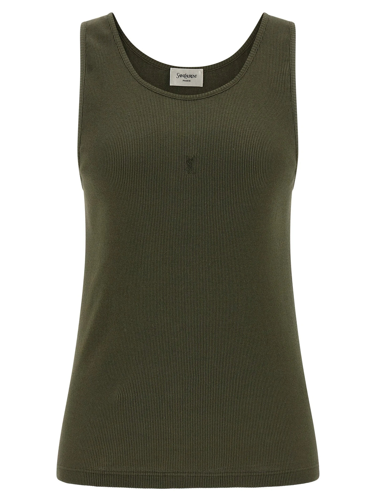 Saint Laurent Bicolor Cotton Tank Tops - M
